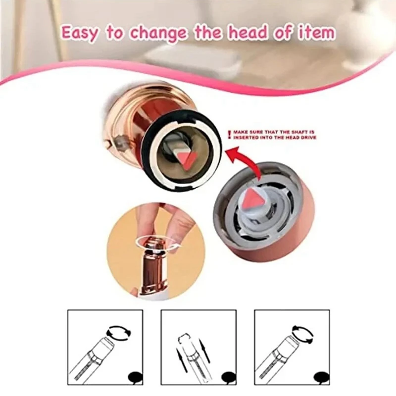 Penghilang bulu wajah mulus untuk sentuhan, pengganti penghilang bulu wajah tanpa rasa sakit dan efektif 4 buah