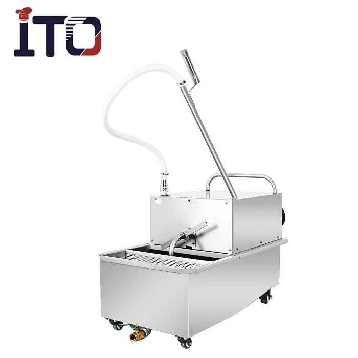 

High quality frying filter car, small edible oil filter machine