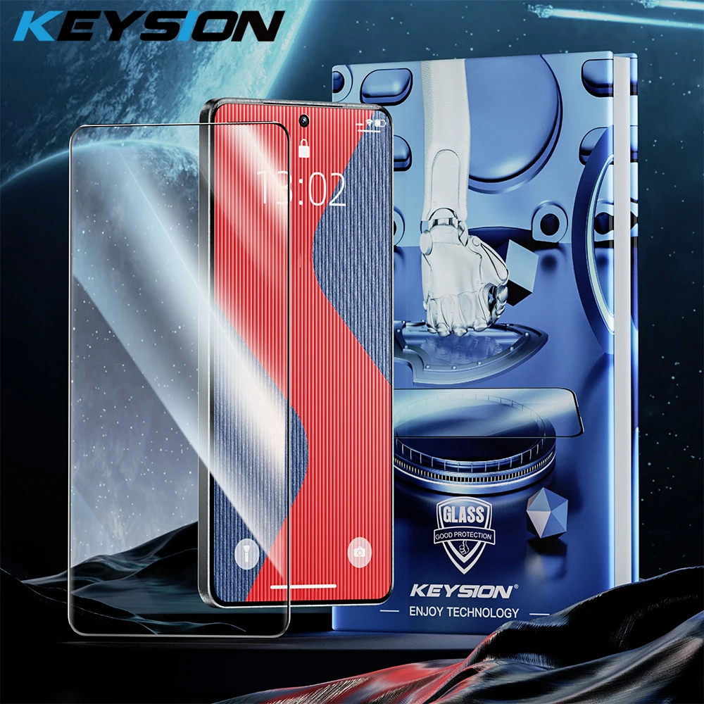 

KEYSION Tempered Glass Full Cover for Xiaomi 15T Pro 5G Full Glue HD Clear Phone Screen Protective Glass Film for Xiaomi 15T Pro