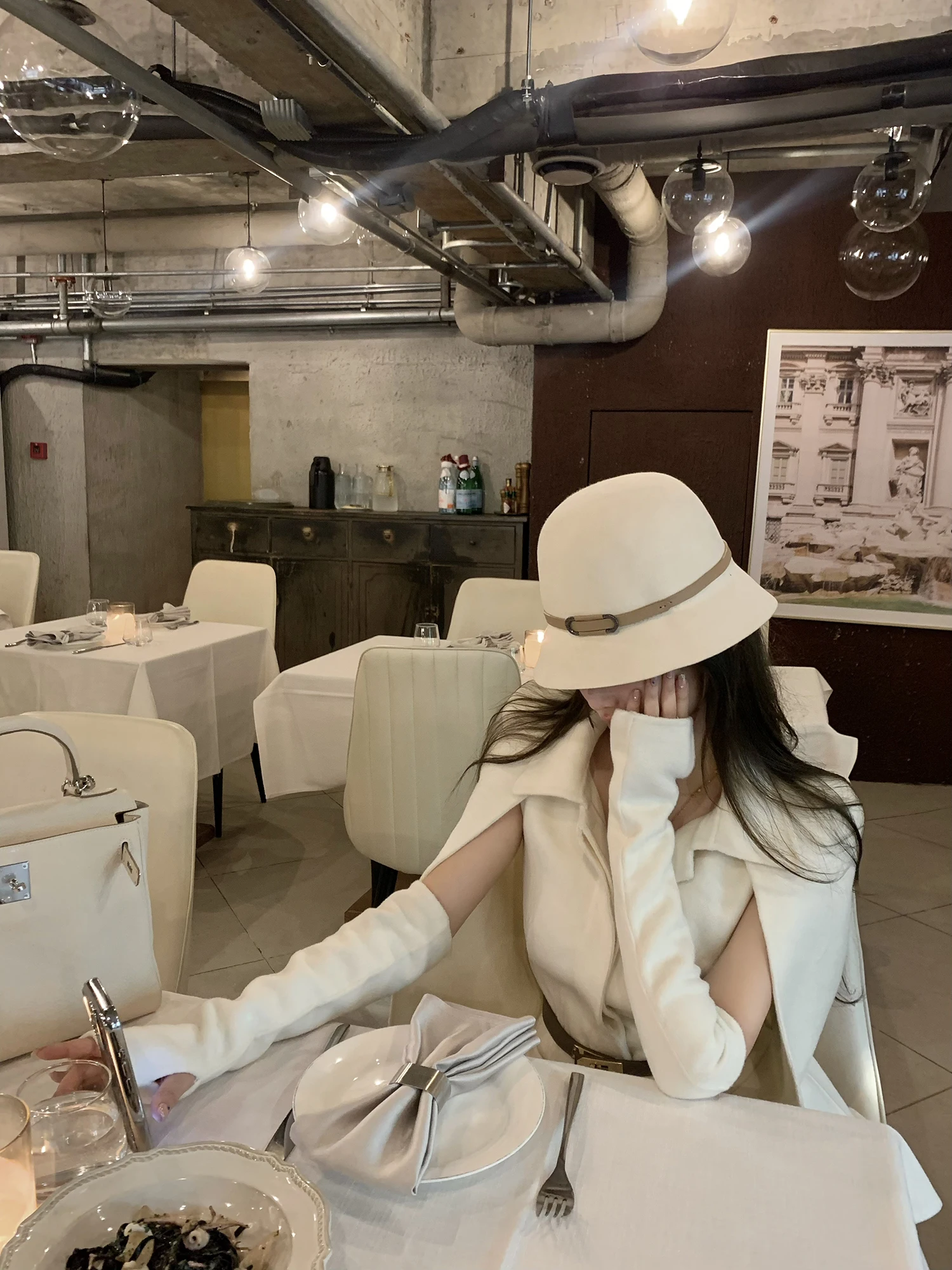 

Wuuus White Lover 50 Wool Double-Faced Coat Women's Winter Loose New Sle Commute Regular Sve Long Single Button Pure Color