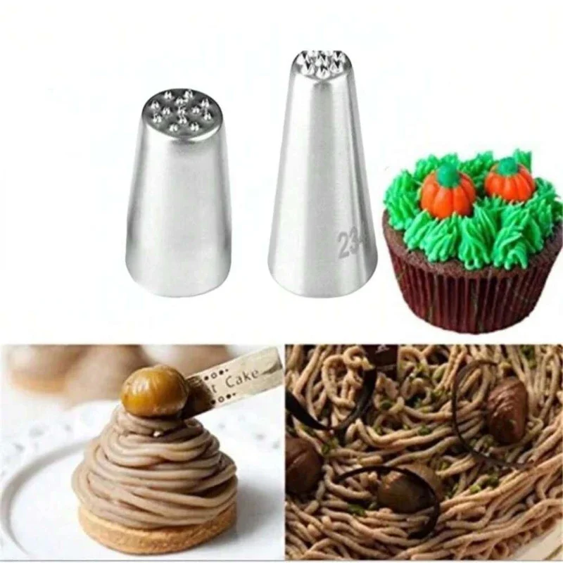 Grass Cream Icing Nozzles Cupcake Head Cake Decorating Stainless Steel Pastry Decor Tip Piping Pastry Cupcake