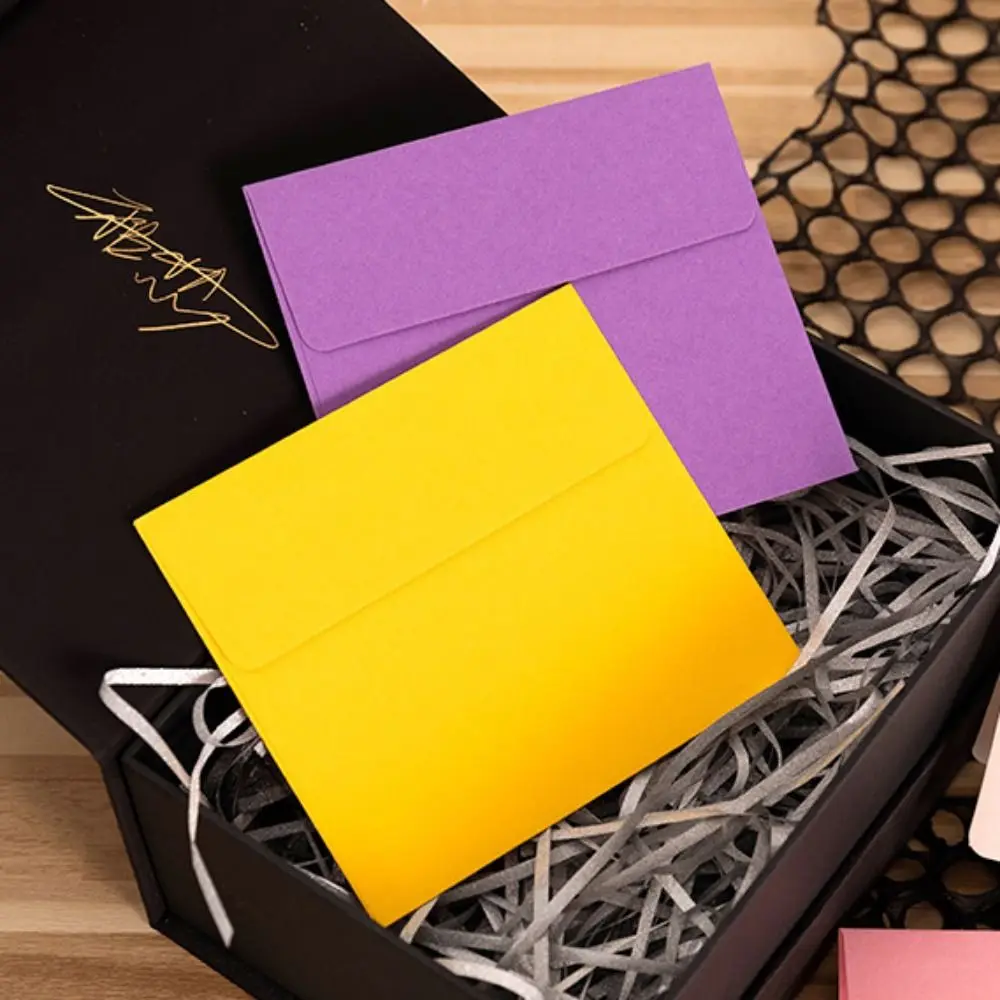 

10Pcs/Pack Offset Paper Paper Envelopes Candy Color Blank Colorful Envelopes Multifunction Thickening Invitation Envelopes