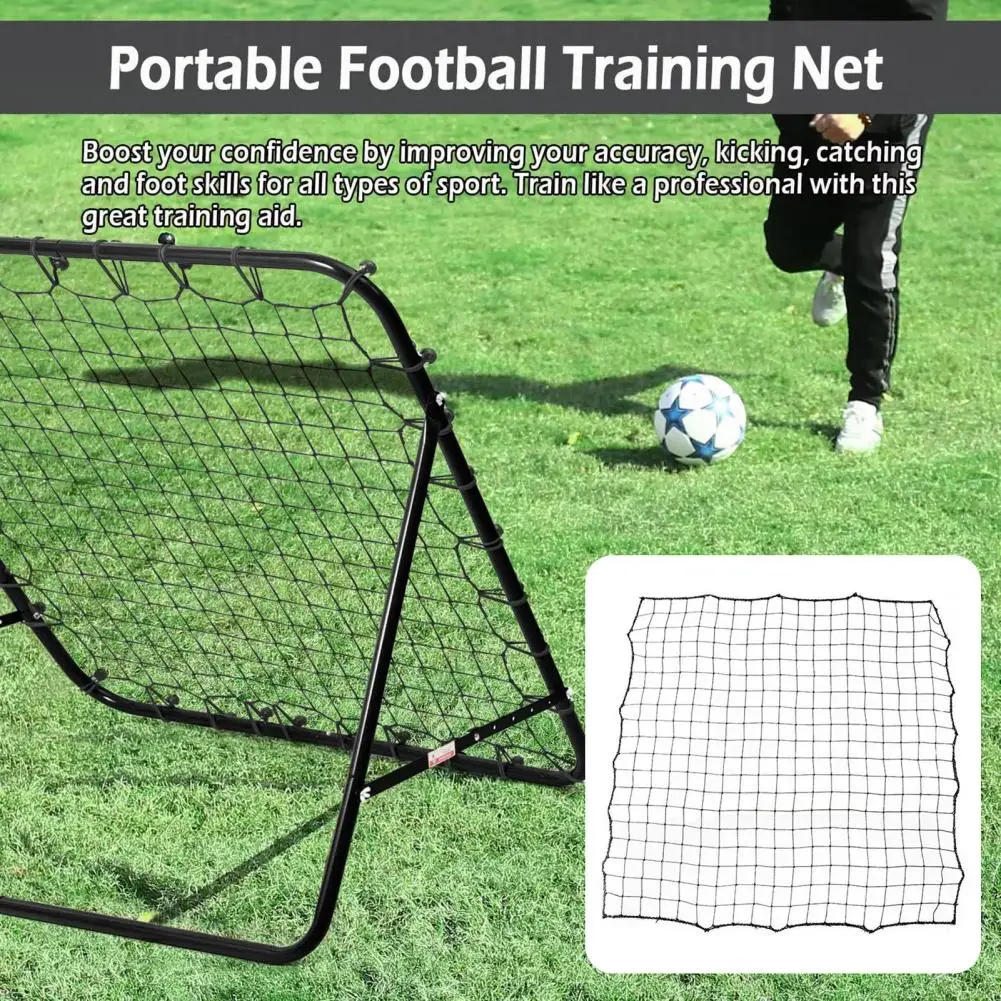 

100cm Soccer Rebounder Net With 20 Elastic Ropes No Frame Kickback Football Practice Net Target Goal Net Beginner Training Aid