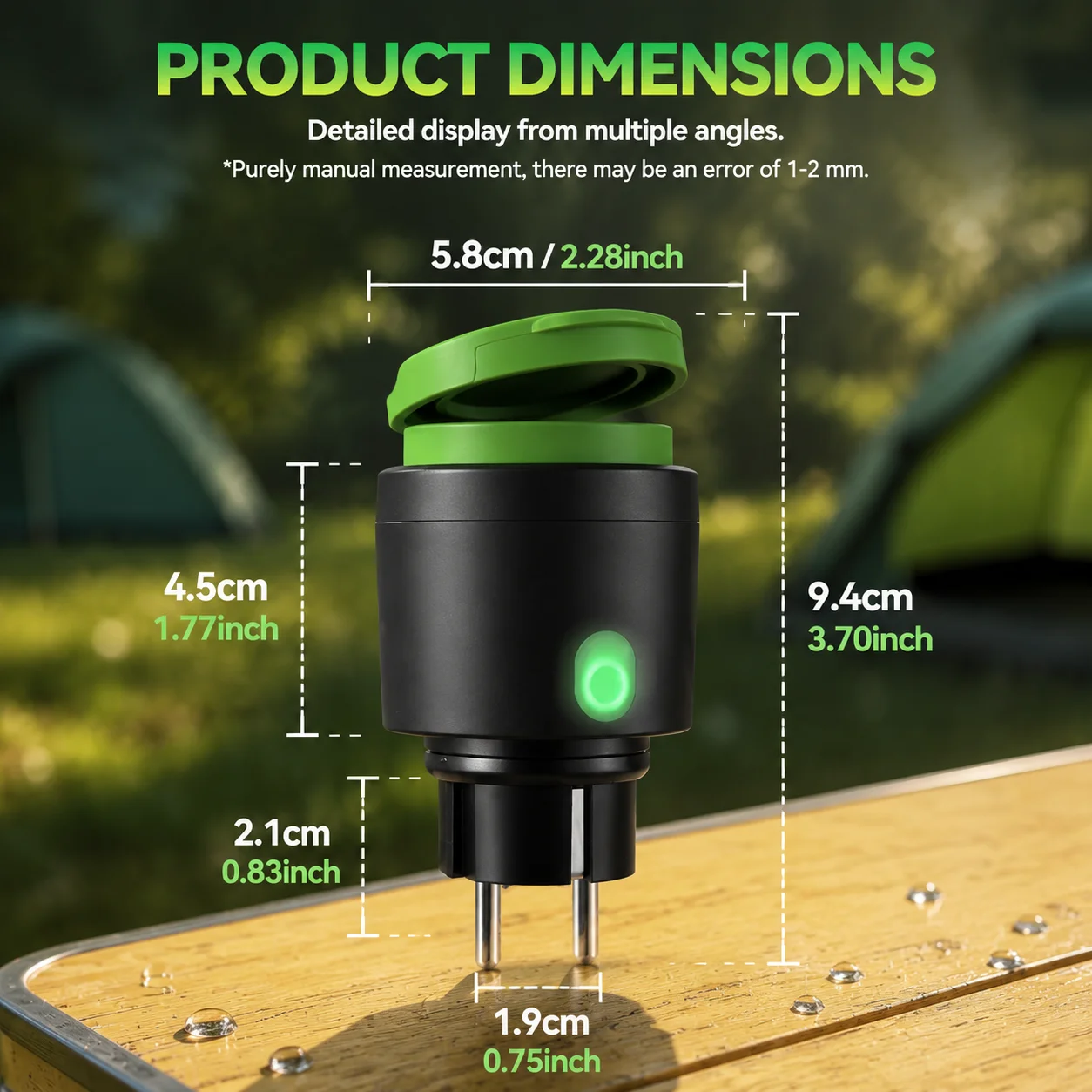 Tuya WiFi Smart Plug 16A EU Socket, Outdoor Waterproof Smart Outlet with Energy Monitor, Works Alexa Google Home - view 5