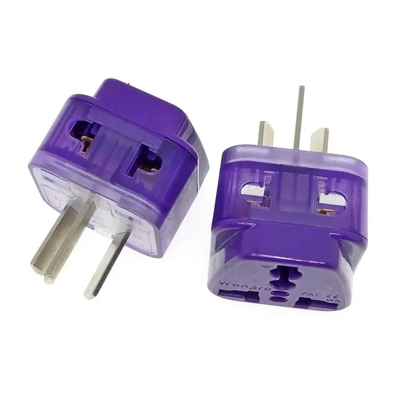 Australian, New Zealand Plug Adapter Type I, 2 Way Outlet Convert AU/US/EU/UK Wonpro WADB-16