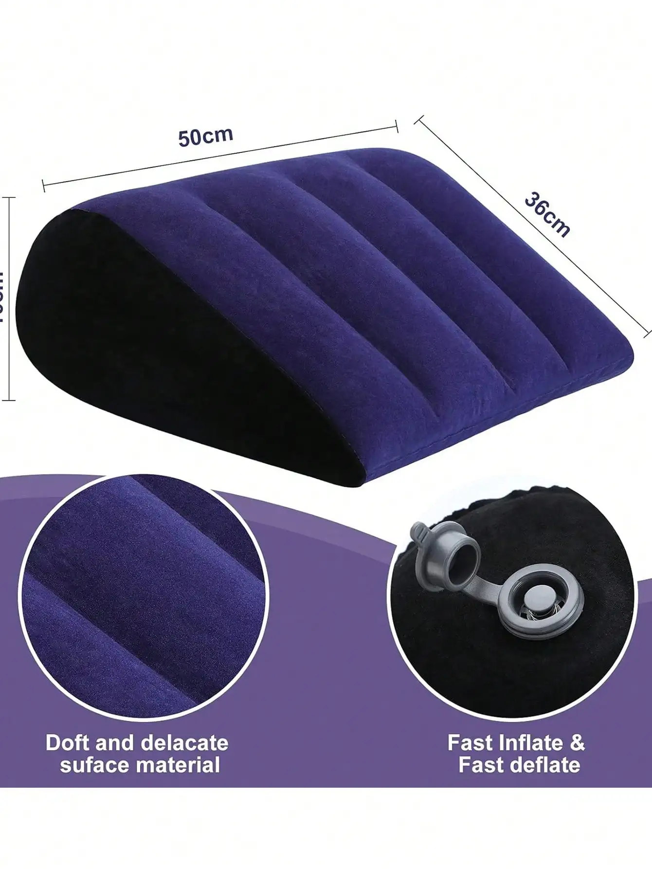 وسادة موضع الوسادة مثلث منحدر قابل للنفخ الأثاث الأزواج لعبة تحديد المواقع للوضع الأعمق وسادة دعم للزوجين