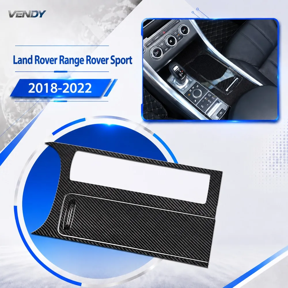 Real Carbon Fiber For Land Rover Range Rover Sport 2018-2022 Center Console Gear Shift Decorative Panel Cover Trim Accessories