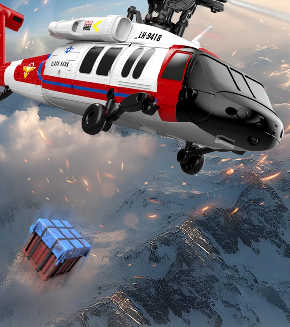 9IMOD 6-Channel RC Helicopter JJRC-U9901 Brushless Motor Altitude Hold One-Key Take off