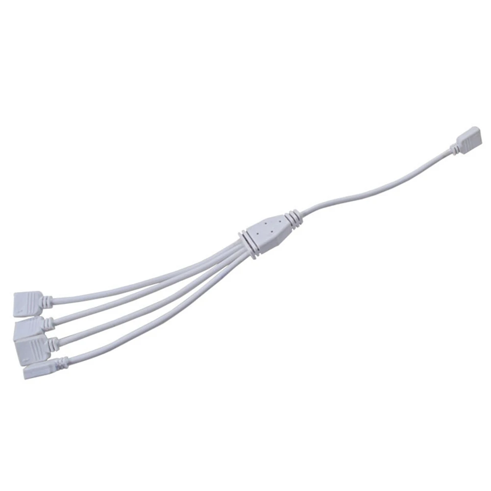 

2 Pcs 4 Pin LED Strip Splitter Connectors Splitter Cables with 8 Pack Male 4 Pin Plugs for One to Three 5050 3528 RGB LED