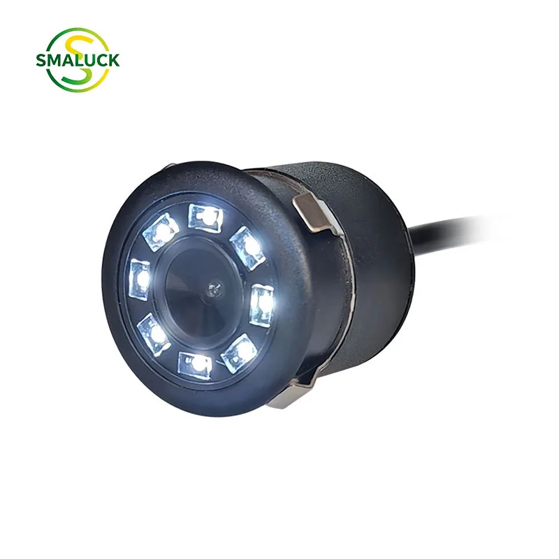 SMALUCK 12V DC 120 degree Mini Color CMOS Reverse Backup Rear View Car Camera LED Night Vision