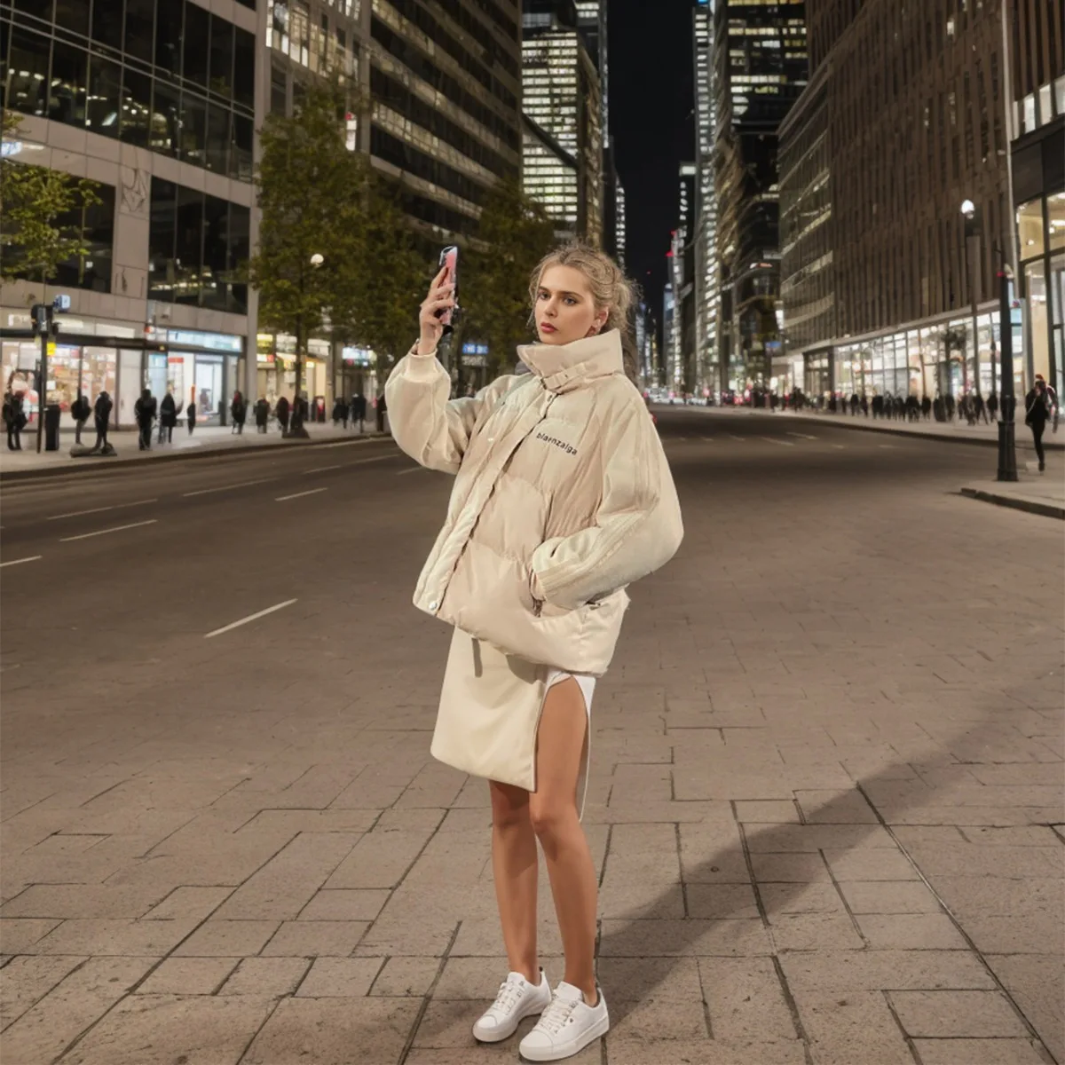 2025 Giacca invernale da donna Collo alto Addensare Parka caldo Cappotti Lettera femminile stampata Giacca corta in cotone Abbigliamento donna