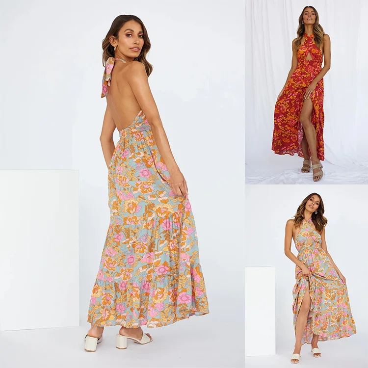

Сексуальное платье макси с эффектом тай-дай, коллекция лето 2024, женское, с цветочным принтом, асимметричным подолом, для подростков