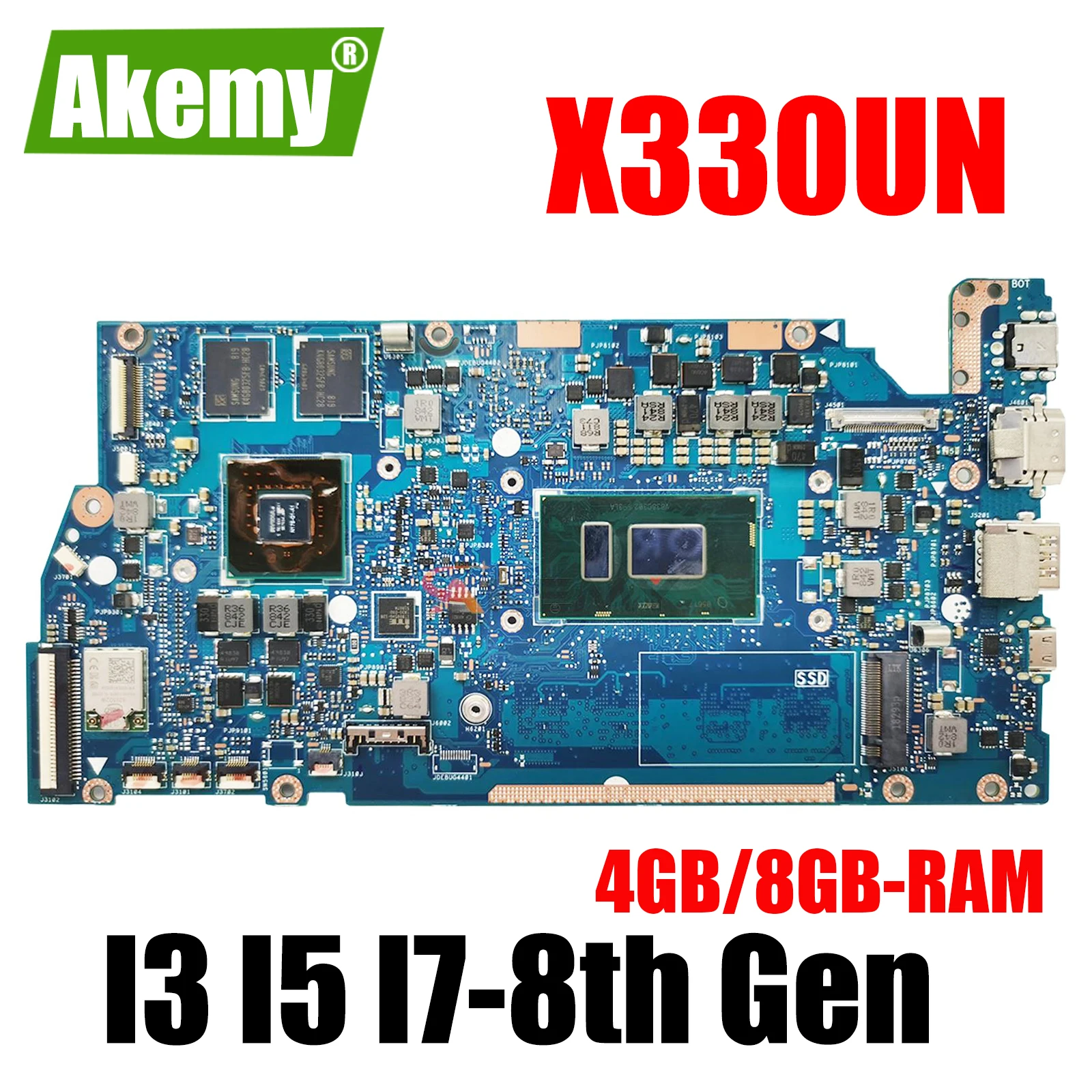 

X330U Motherboard For ASUS VivoBook S13 X330UN I330UN Notebook Mainboard I3-8130U I5-8250U I7-8550U 4GB/8GB-RAM 100% Working