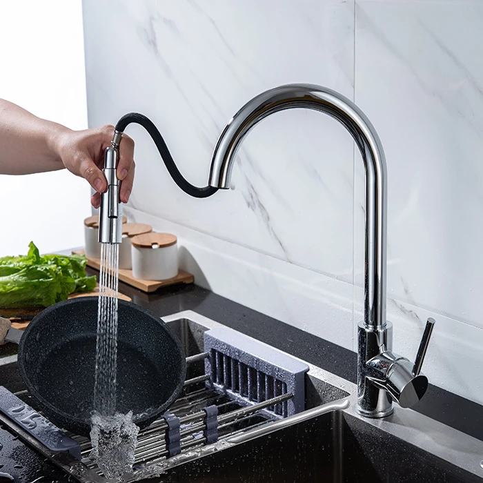 Hot Cold Touch Kitchen Mixer Tap Quality Polished Chrome Pull Out Kitchen Sink Faucets Smart Sensitive Touch Kitchen Faucet