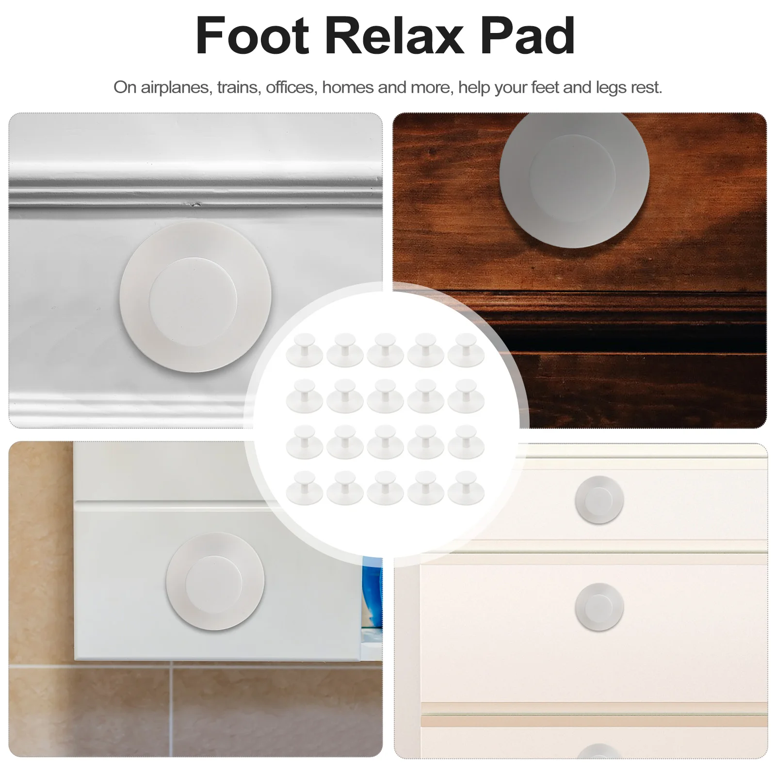 

20Pcs Adhesive Cabinet Knobs Instant Self-Stick Handles for Drawer Wardrobe Door Window Pulls Punching- Pull Knobs