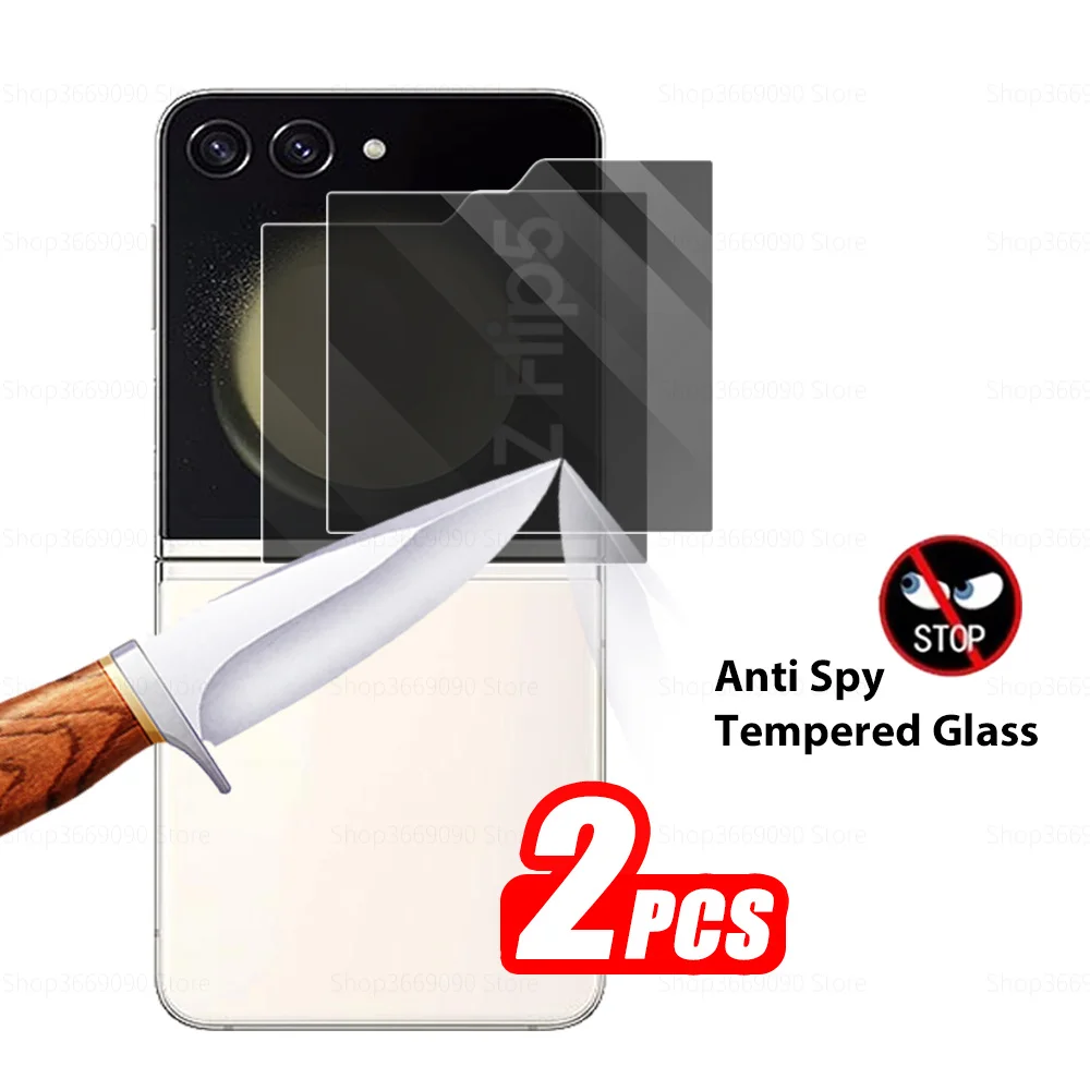 Vidrio templado para Samsung Galaxy Z Flip5 5G, protector de pantalla de vidrio templado para Samsung Galaxy Z Flip 5 ZFlip5, SM-F731B de 6,7 pulgadas, 2 uds.