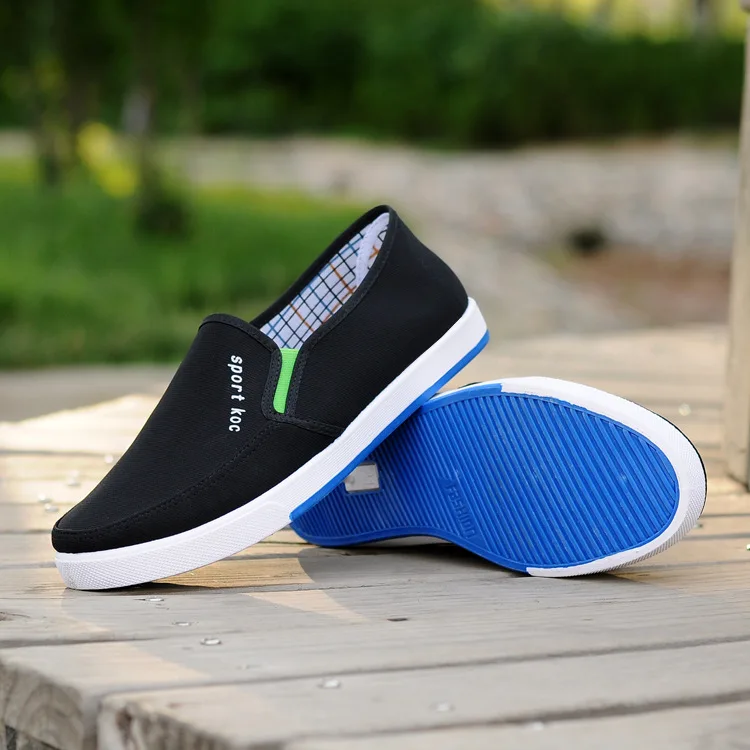2021 Spring and Autumn New Men's Canvas Shoes Breathable Casual Men's Loafers Lazy Single Shoes Men's Cloth Shoes Large Size