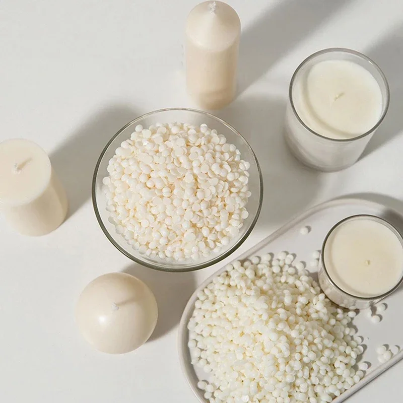 50–1000 g natürliche Sojawachsflocken, Duftkerze, natürliches Material, Zusatzstofffrei, DIY, rauchfreie Kerzenherstellung, Zubehör, Sojawachsflocken