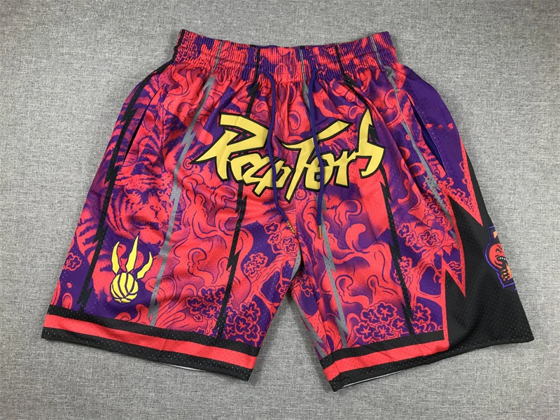 Jerseys Shorts Lakers Children Retro Printed Basketball Summer Sports Pocket Training Pants Summer Cool  Sports New Style