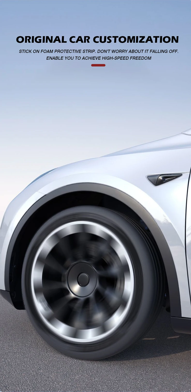 4PCS Für Tesla Modell Y 20 Zoll Radnabe Schutz Ring Leistung Patch Protektoren Ersatz Vollrand Zubehör 2020-2024 – Detail 7