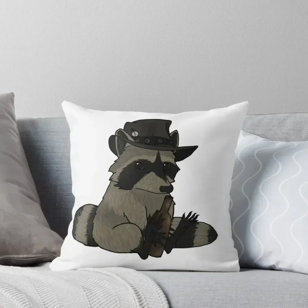 

Cowboy Raccoon John Marston Throw Pillow Pillow Case Christmas pillow cover christmas Cusions Cover Custom Cushion