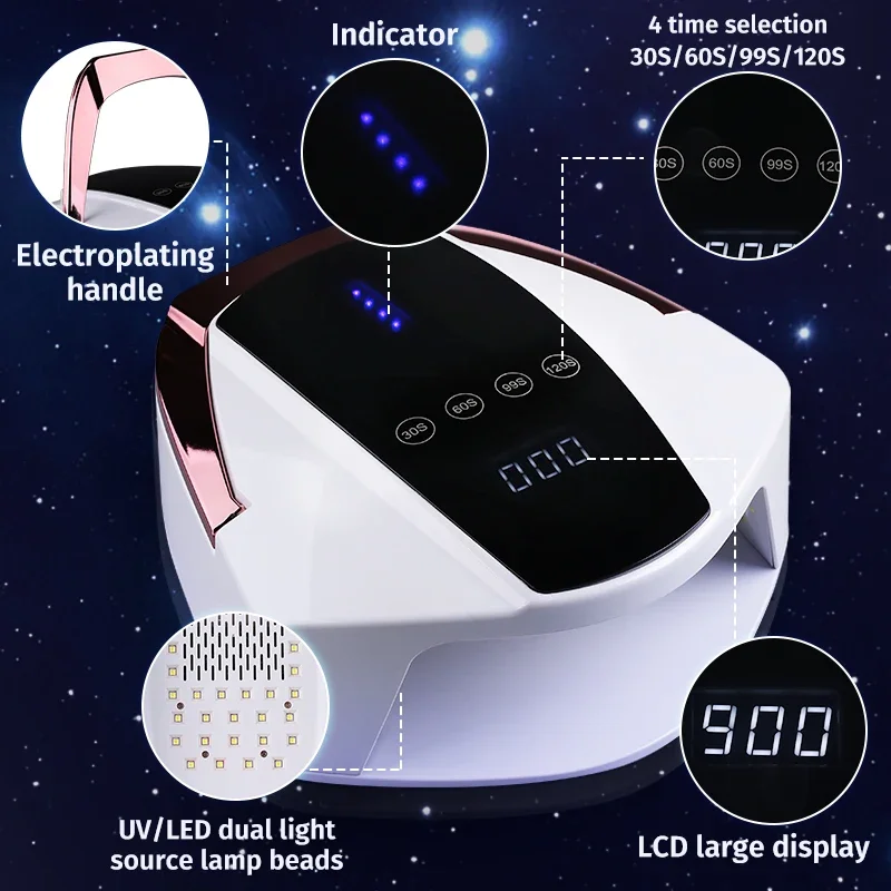 UV LEDジェルネイルドライヤー,プロのマニキュア製品,サロン用品,卸売,カスタムロゴ,96W