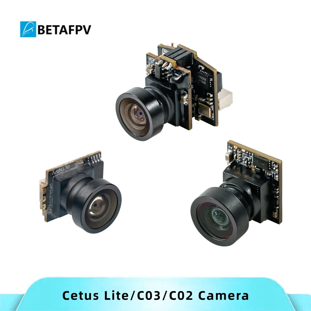 กล้องไมโคร FPV BETAFPV C02/C03, กล้อง Cetus Lite และชุด VTX Combo Ultralight เซ็นเซอร์ภาพ 4:3 สำหรับโดรน Whoop และการแข่งขัน FPV