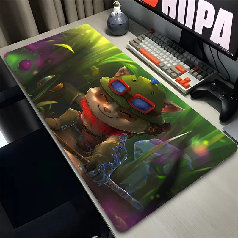 

Mouse Pad Laptop Anime Extended Desktop Mat Computer Gamer L-league of Legends Teemo Mousepad PC Gaming Accessories Keyboard Pad