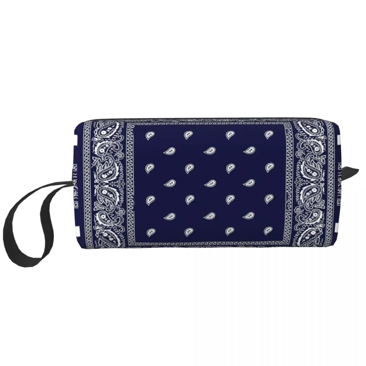 Bandana Blue Makeup Bag Pouch Cosmetic Bag for Men Women Toiletry Bags Accessories Organizer