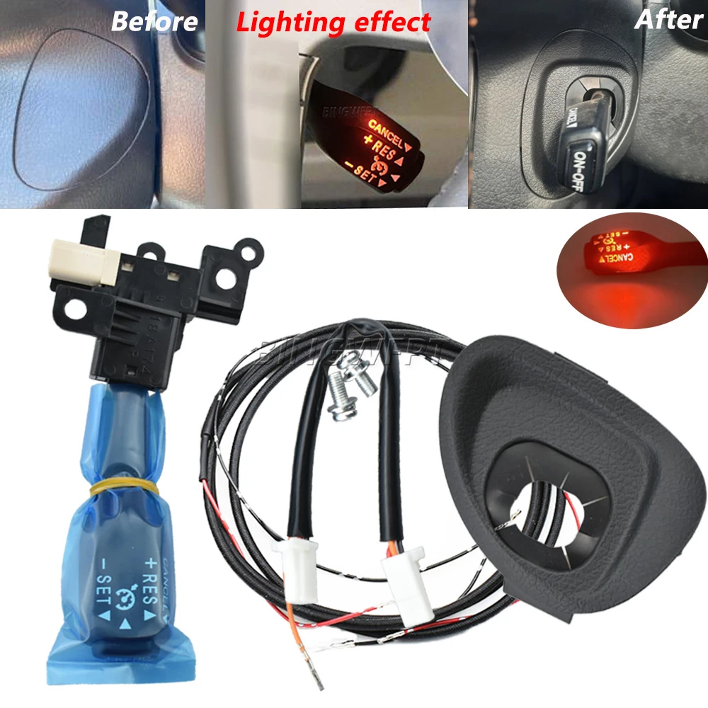 Cruise Control Switch 84632-34011 With LED Backlight For Toyota CAMRY 06-11 Highlander With Steering Wheel Cover 45186-06210-C0