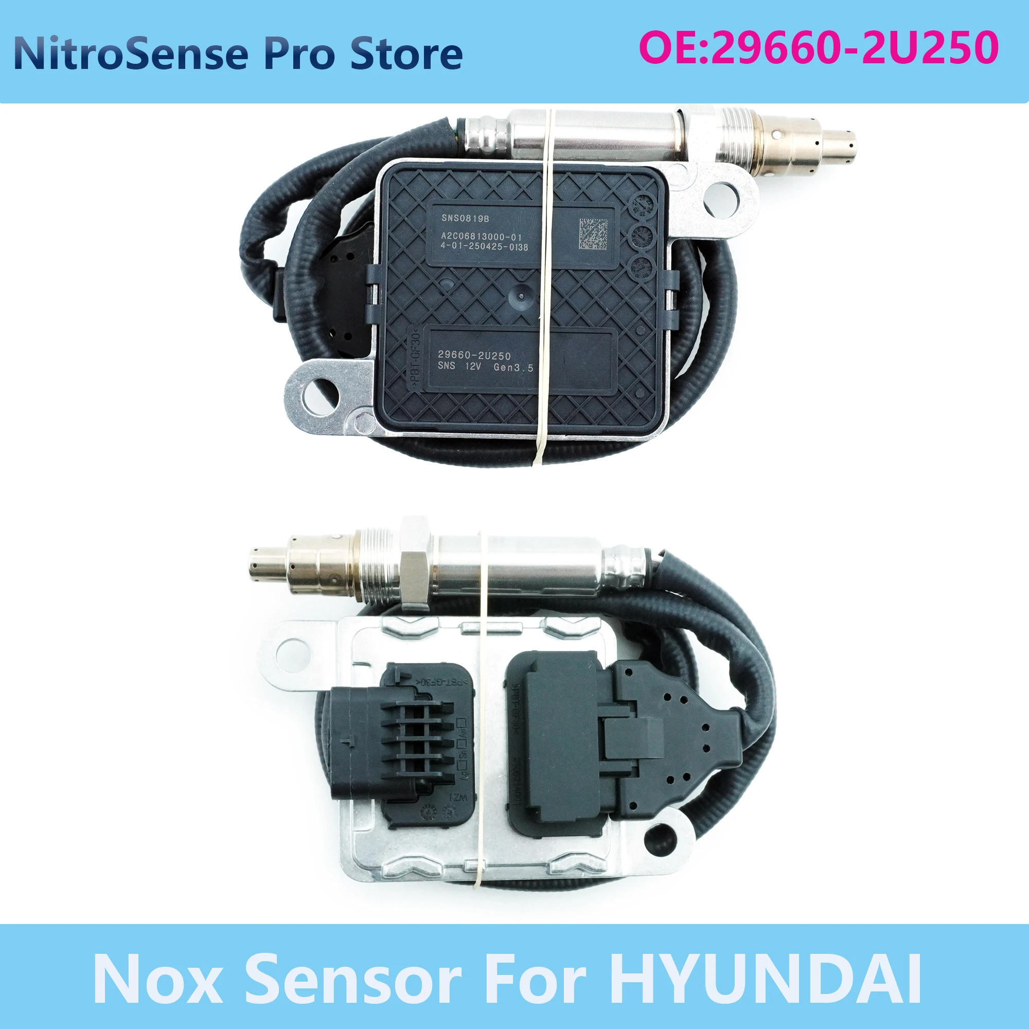 

29660-2U250 New Nitrogen Oxide Sensor NOx Sensor 296602U250 For Hyundai Tucson Mk3 2017-2021 2.0 Diesel SNS0819A