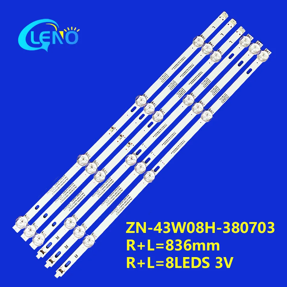 

LED Backlight strip For ZN-43W08H-380703 836mm 3v