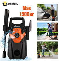 CONENTOOL Electric High Pressure Car Wash Gun 1400W 8m Hose 3IN1 Adjustable Nozzle Garden Water Spray Gun High Pressure Cleaner