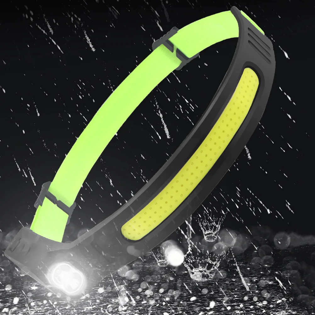 

LED Yellow Light Strip Rechargeable Headlight Outdoor Work Headb s Large Capacity Waterproof Multi Function Flashlight