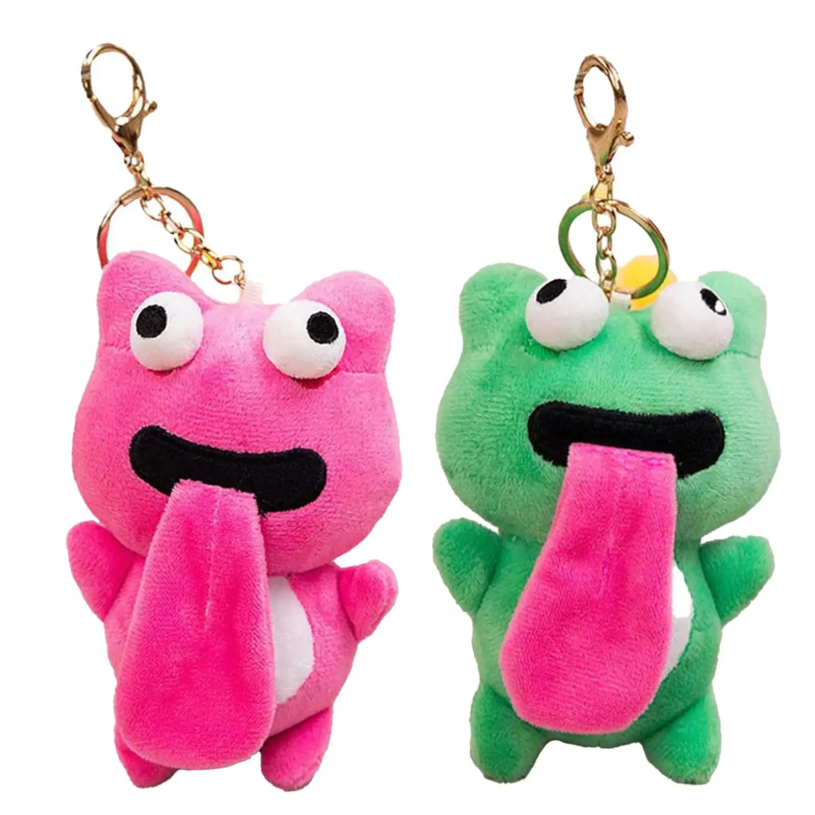 Cute Keychain Frog Plush Key Hanging Decors Handbag Pendant Car Bag Keychain