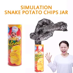 Spoof Potato Chip Snake Bouncing Snake Whole Person Startled Tricky Potato Chip Bucket Snake Toy