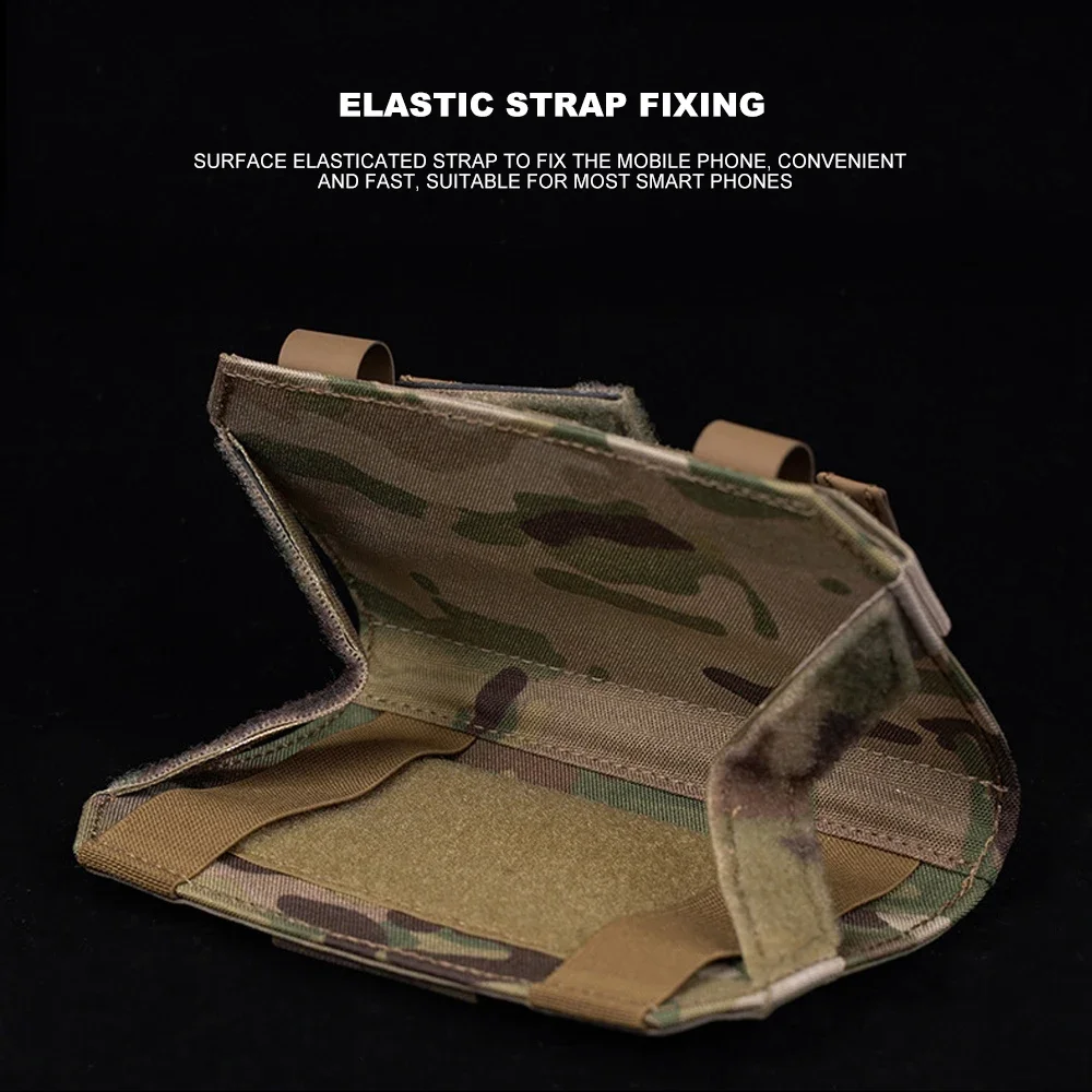 Sport Chest Rig Phone Navigation Board Foldable Hunting Vest Front Panel Map Holder Carrier Bag Outdoor Admin Molle Pouch