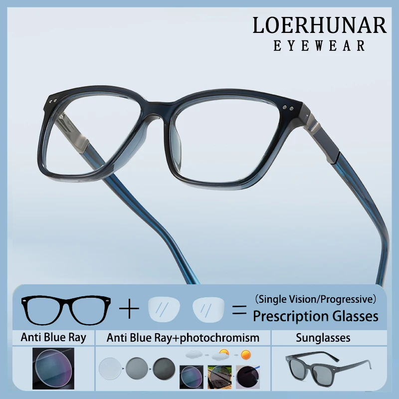 

Fashion Oversized Rice Nail Square Frame Prescription Glasses Reading Eyewear Men Photochromic Anti Blue Light Myopia Eyewear