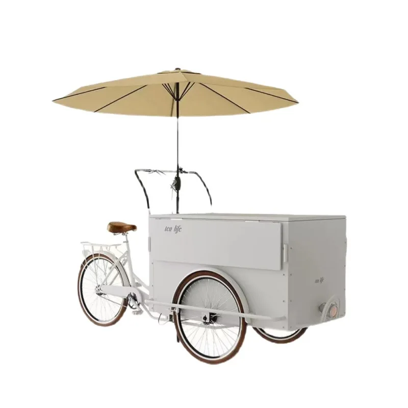 Human three-wheeled stall car reversing donkey, three-wheeled bicycle multi-functional night market snack stall car