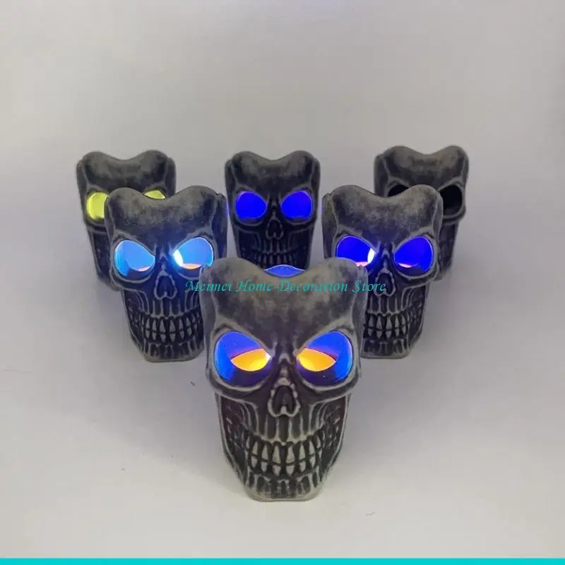 H7BF 12PCS Halloween Skull Head LED LED LID LIGHT LIGHT LIGH