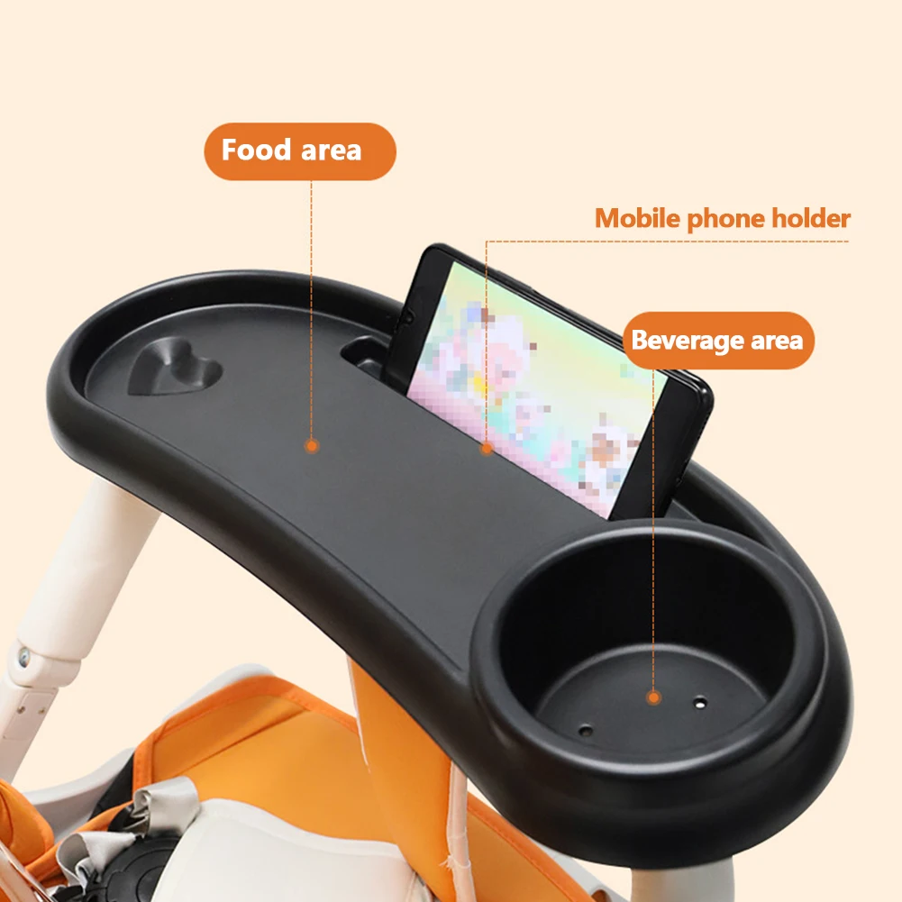 3 In 1 Infant Stroller Dinner Table Tray Antislip Universal Stroller Tray Stroller Snack Catcher and Drink Holder - view 3