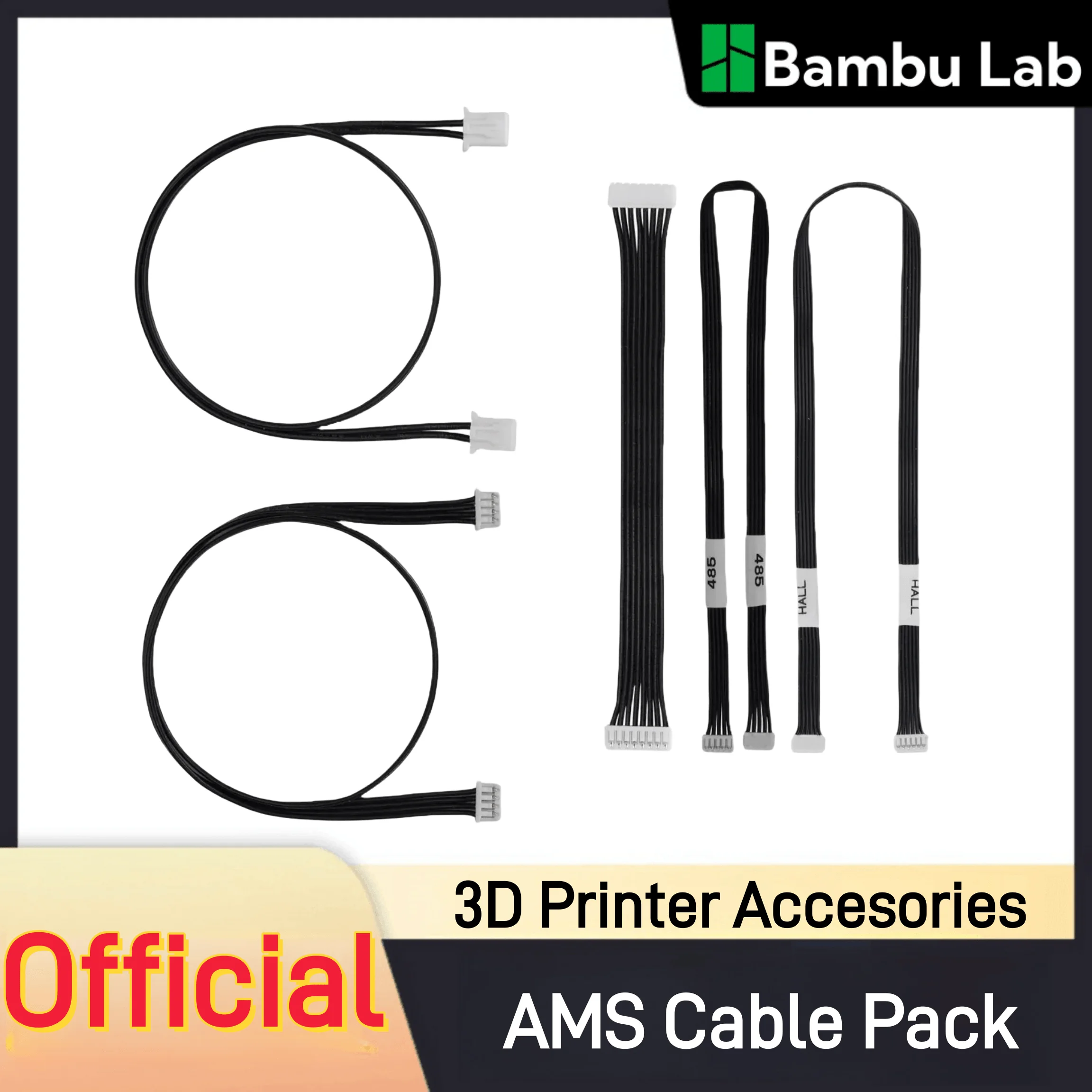 

Комплект кабелей Bambu Lab AMS (5 в 1) работает с оригинальными аксессуарами для 3D-принтеров Bambu Lab AMS.