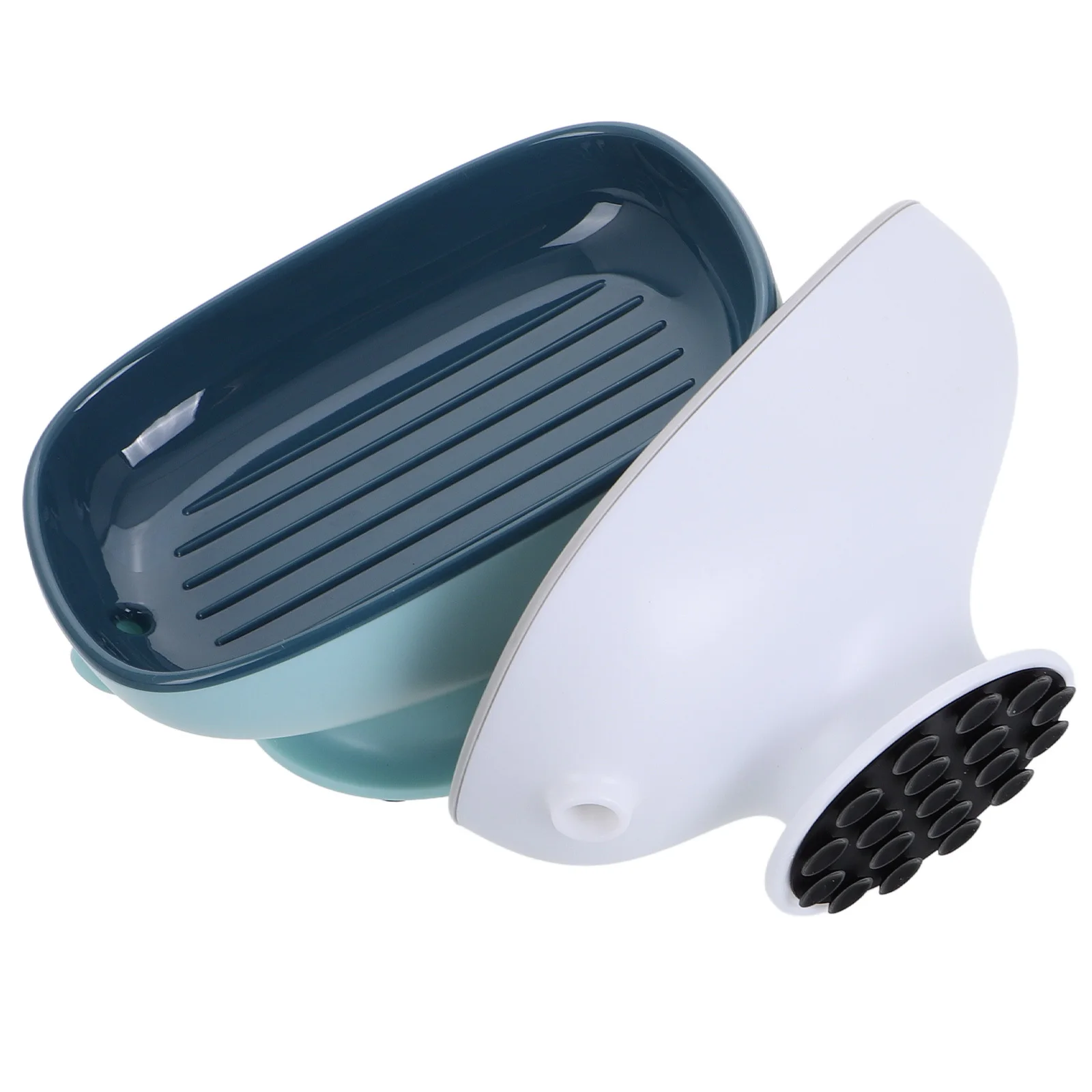 

2 Pcs Soap Box Rack Bath Holder Container for Bathroom Suction Cup Detachable Wall-mounted Holders Stand The Hips