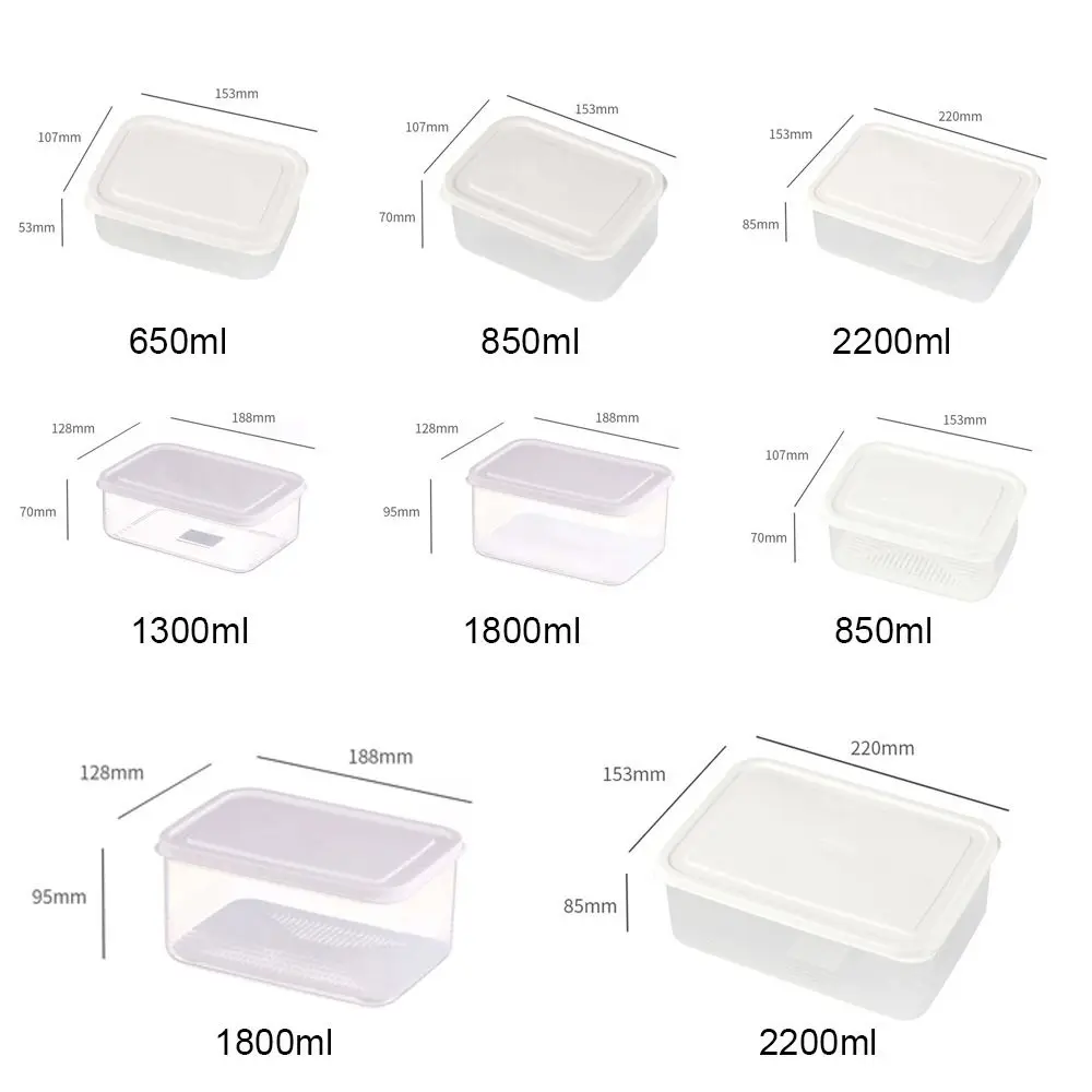 Keep Fresh Food Storage Box Portable Transparent Vegetable Packaging Box Refrigerator Fruit Refrigerator Container