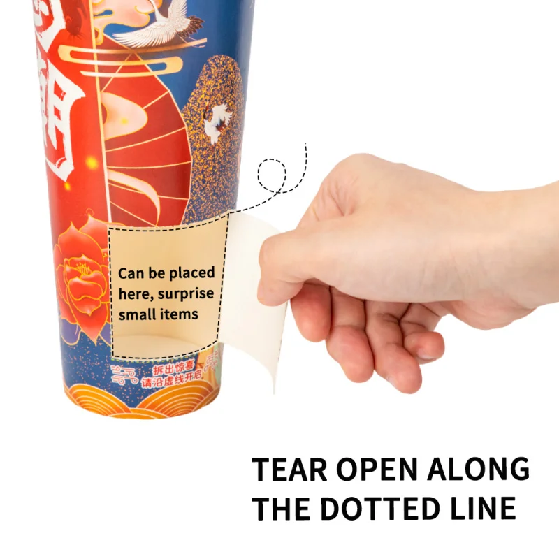 custom.LOKYO Custom Printed Take Away Disposable Surprise Mystery Large Paper Coffee Milk Tea Cup