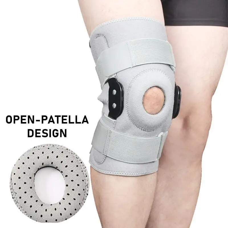 1PC Knee Brace with Dual Metal Side Stabilizers Knee Pad Support Adjustable Patella Protector Arthritis Joint Pain Sports Guard