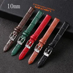 Women's Watchbands Thin Leather Watch Strap Stainless Steel Buckle Belt Buckle10mm