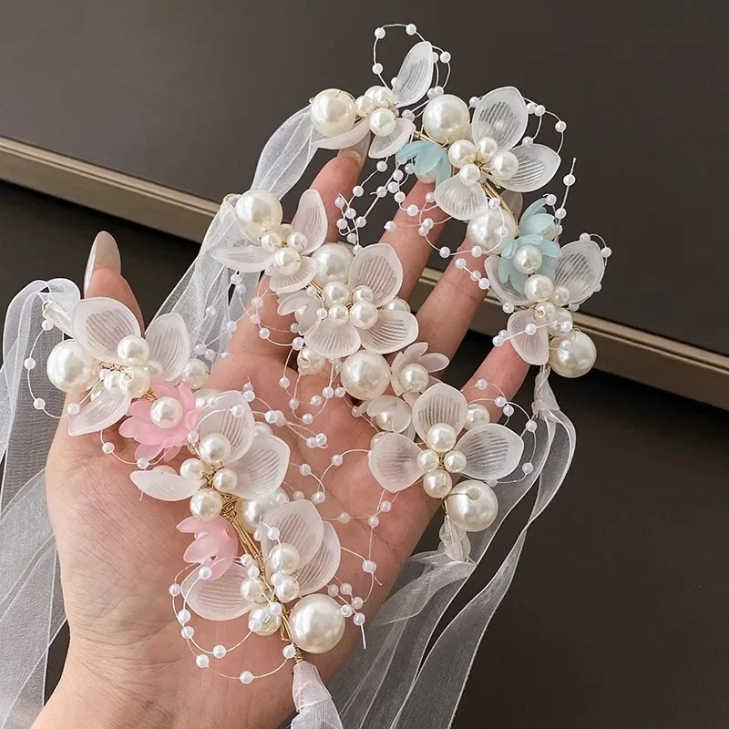 

Новинка 2025, свадебные головные уборы, горячая распродажа, новые аксессуары для волос с кристаллами ручной работы, жемчужные шарики, браслет, повязка на голову с короной, аксессуары