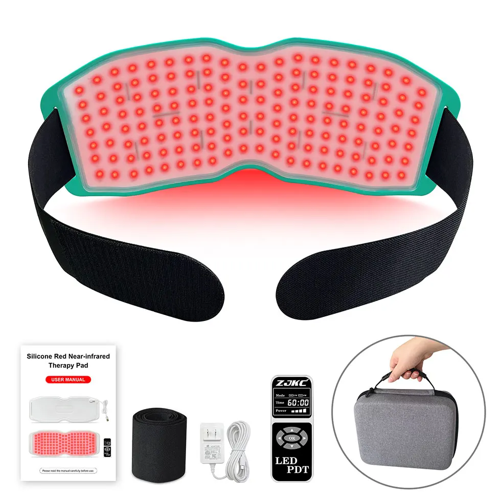 

ZJKC 450PCS LED Red and Infrared Light Therapy Belt 660nm 850nm 940nm Wearable Phototherapy Infrared Body Wrap for Pain Relief