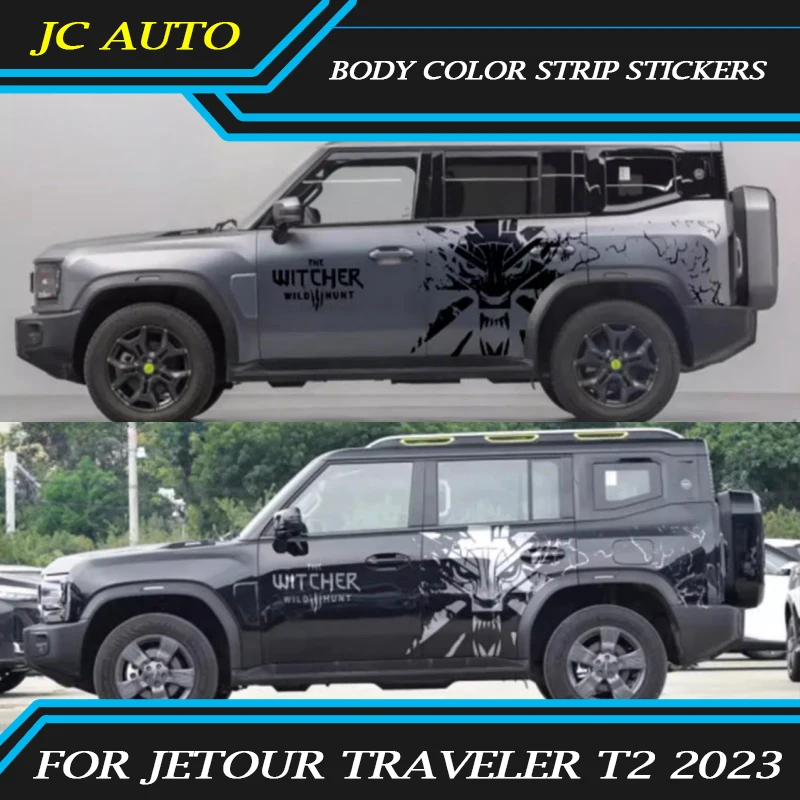 

Цветные наклейки для кузова автомобиля JETOUR Traveler T2 2023-2024, модифицированные наклейки для цветов автомобиля, внешнее украшение для внедорожника